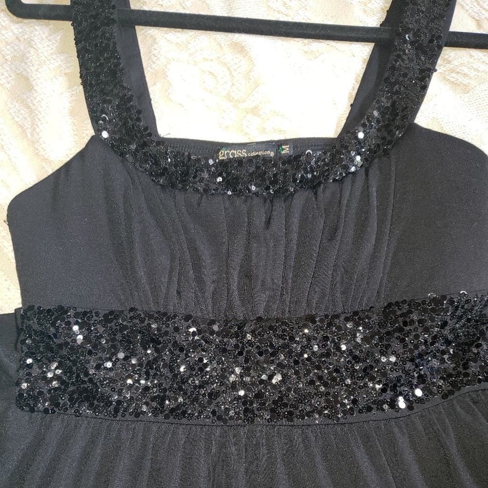 Black Sequin Top